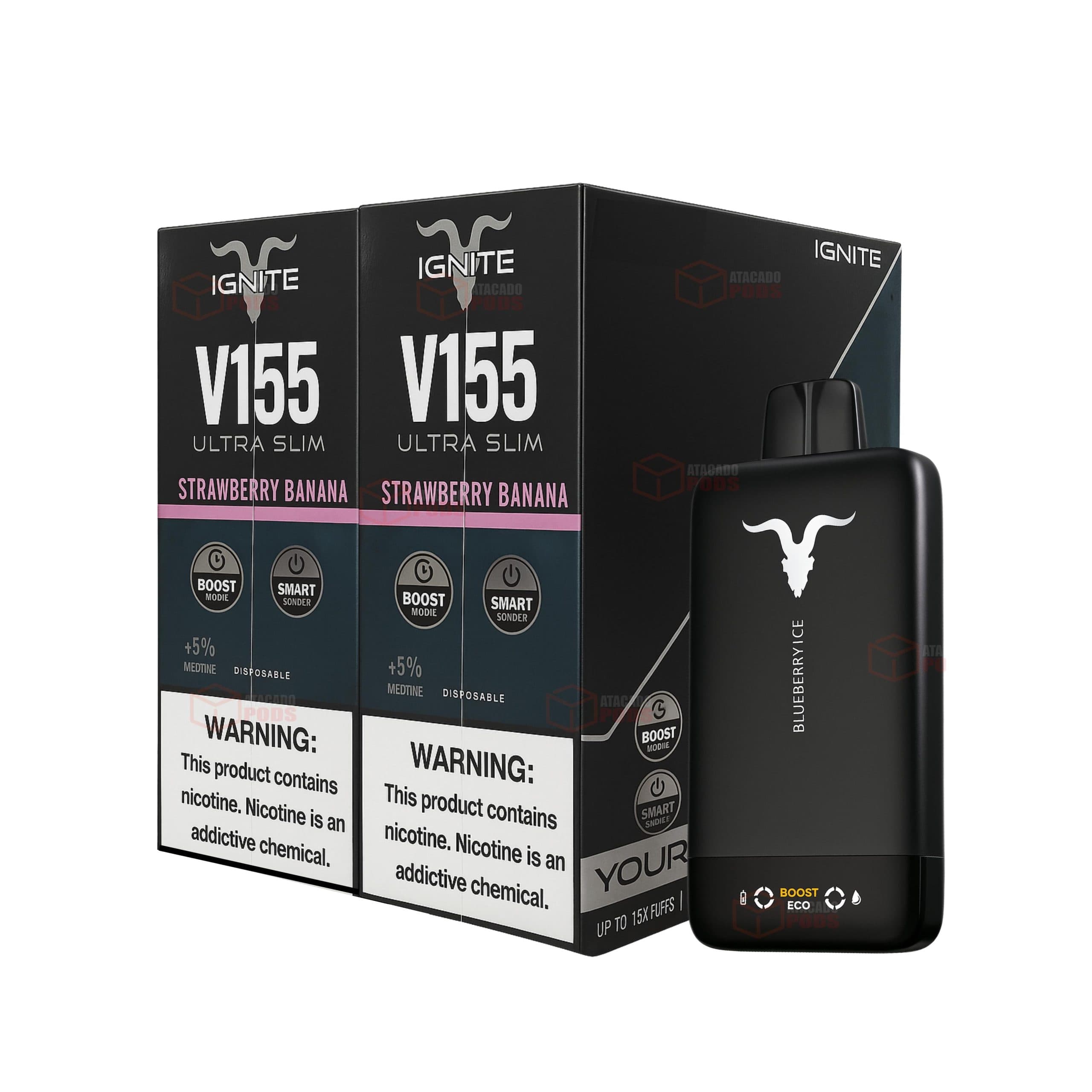 Caixa Ignite V155 Ultra Slim Matte Black – 10 Unidades